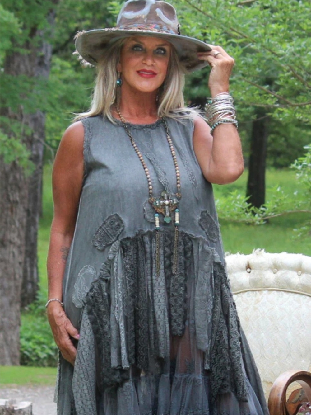 ✨️NEW Jaded Gypsy Move With The Wind Tank - Charcoal